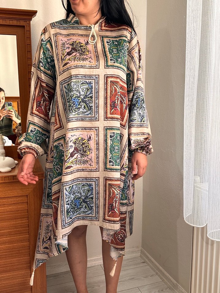 Bohem Çok Renkli Uzun Kollu Tunik - Görsel 3