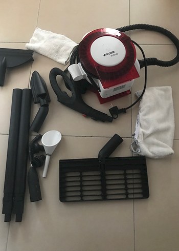 Beyaz ve Kırmızı Renkli Elektrikli Buharlı temizleyici