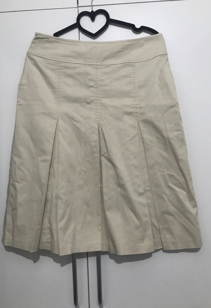 Bej  Piliseli Etek - Görsel 3