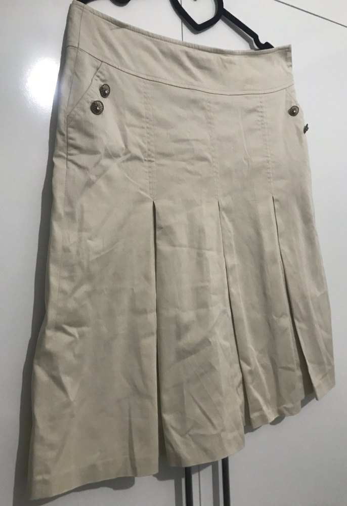 Bej  Piliseli Etek - Görsel 2