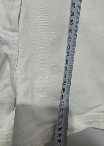 Beyaz Kemerli Keten Mini Tulum - Görsel 4