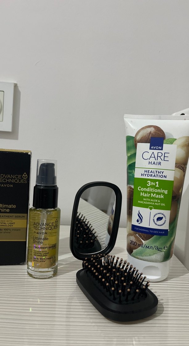 Avon Saç Maskesi ve parlaklık veren saç yağı ve cep boy tarak - Görsel 2