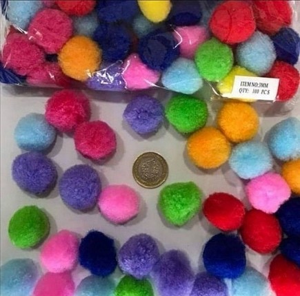 200 adet ponpon 8 tl