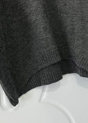 Kadın Gri  Yün Kazak - Görsel 2