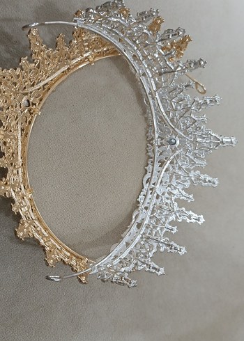 Diger İşlemeli Altın ve gümüş Renkli Gelin Aksesuarı - Görsel 8