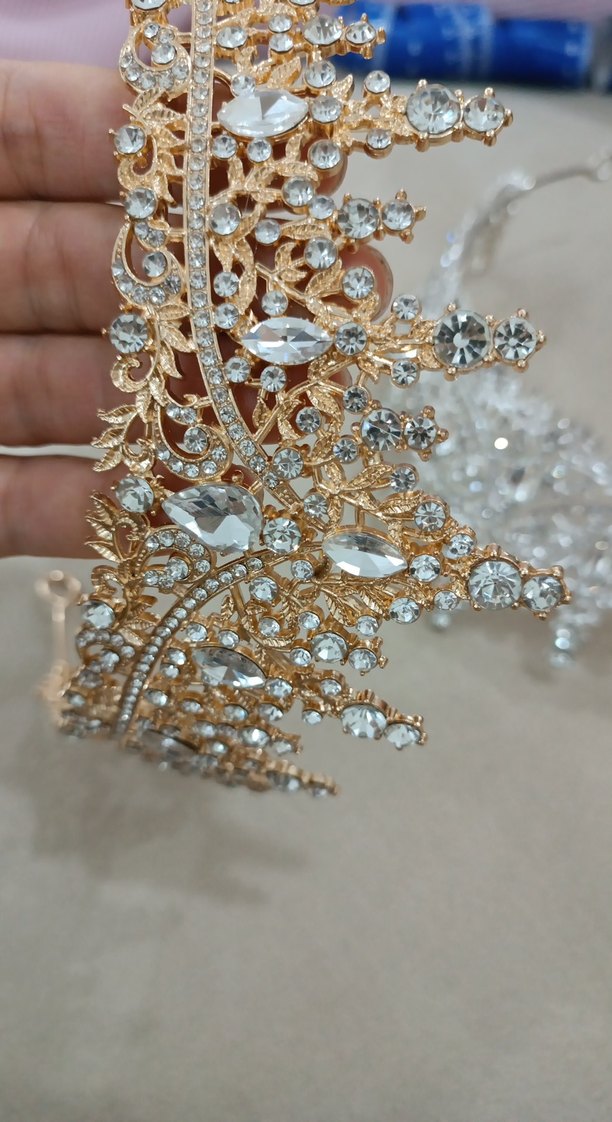 Diger İşlemeli Altın ve gümüş Renkli Gelin Aksesuarı - Görsel 4