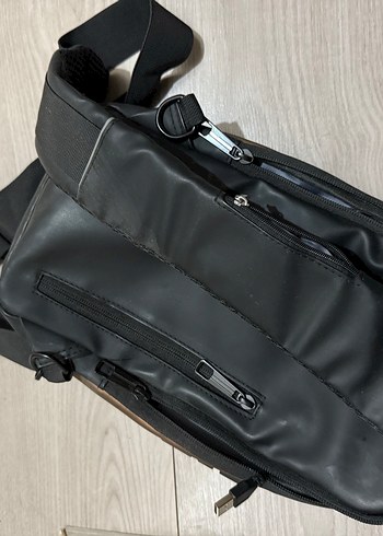 Kahverengi Erkek Omuz Çantası Kilitli USB şarjlı - Görsel 4