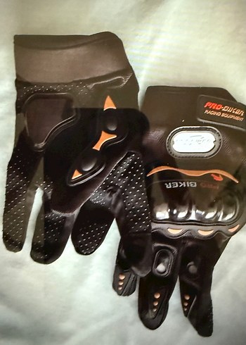 Siyah Desenli Erkek Motosiklet Eldiveni - Görsel 2