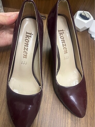 Diğer Bordo topuklu ayakkabı