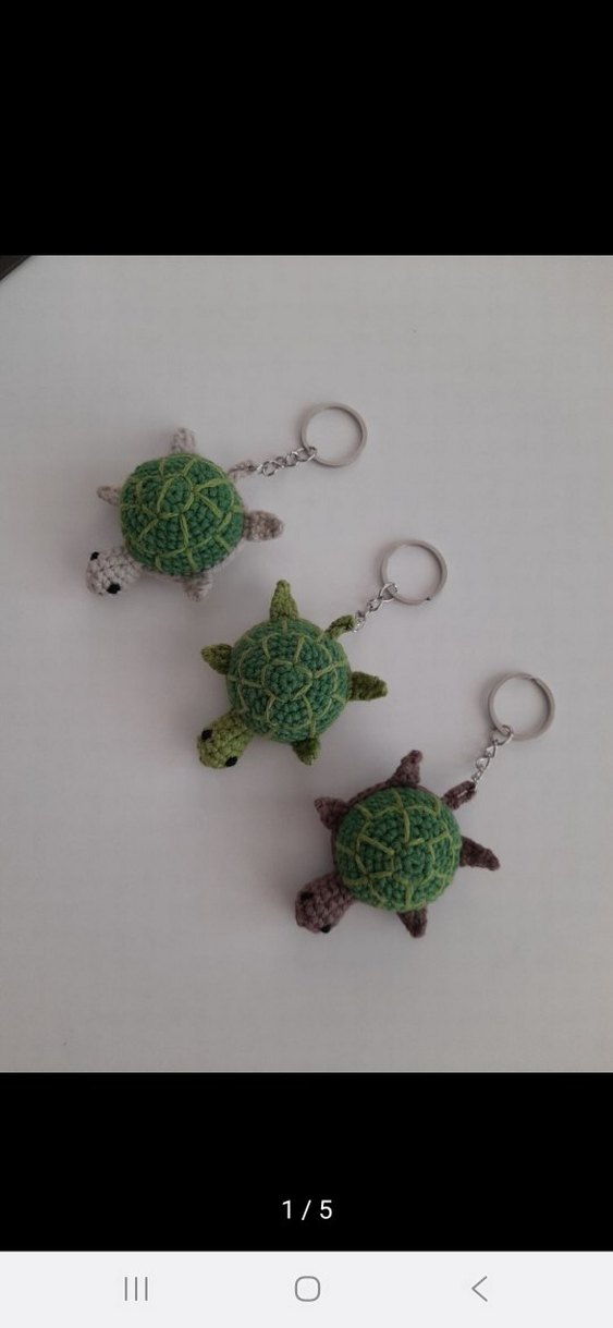 Renkli  Kaplumbağa Anahtarlık - Görsel 3