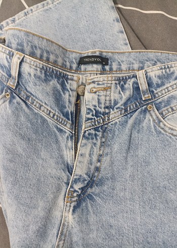 Trend Casual Kadın Mavi Denim Pantolon