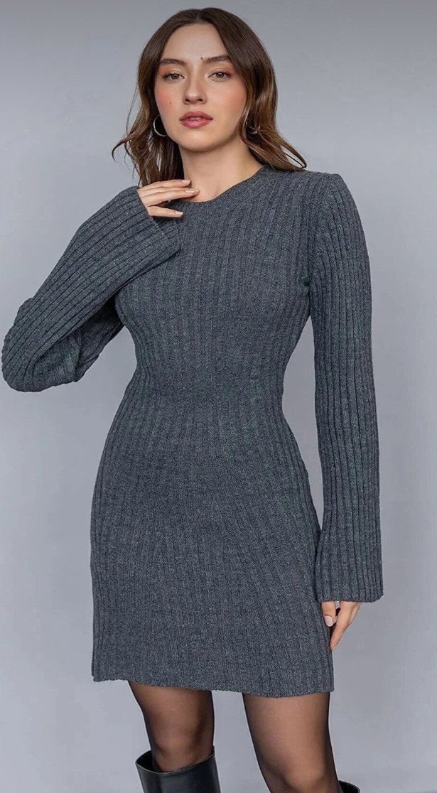 Kloş mini elbise - Görsel 3