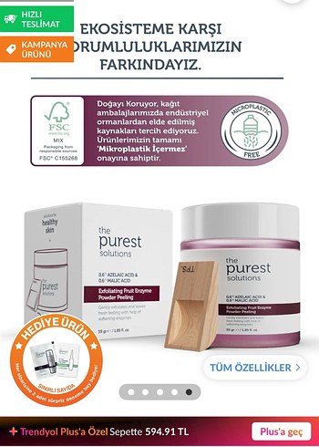 Beden Renk The Purest Solutions Kadın powder peeling