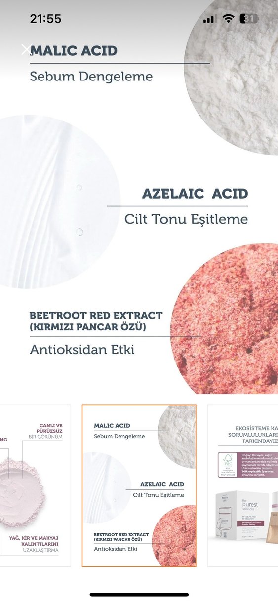 The Purest Solutions Kadın powder peeling - Görsel 2