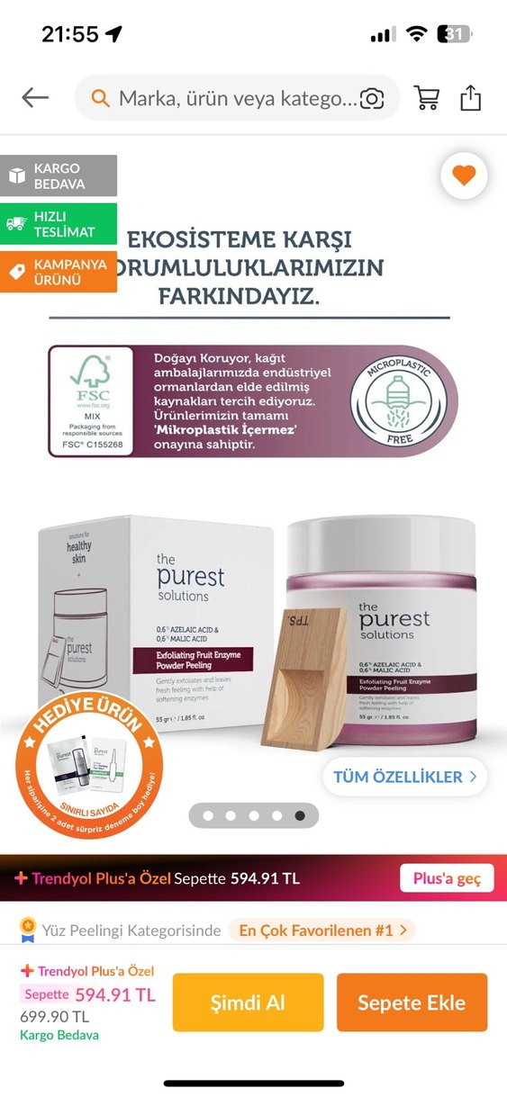 The Purest Solutions Kadın powder peeling - Görsel 4