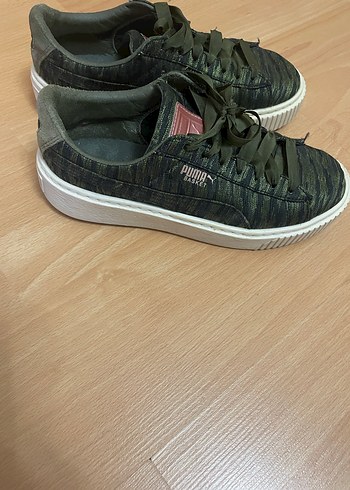 Yeşil Yılan Desenli Platform Spor Ayakkabı - Görsel 2