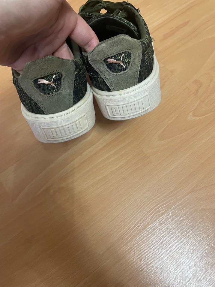 Yeşil Yılan Desenli Platform Spor Ayakkabı - Görsel 3