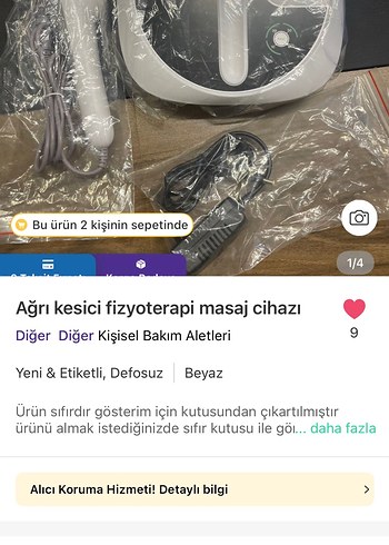 Ağrı kesici fizyoterapi masaj cihazı - Görsel 4