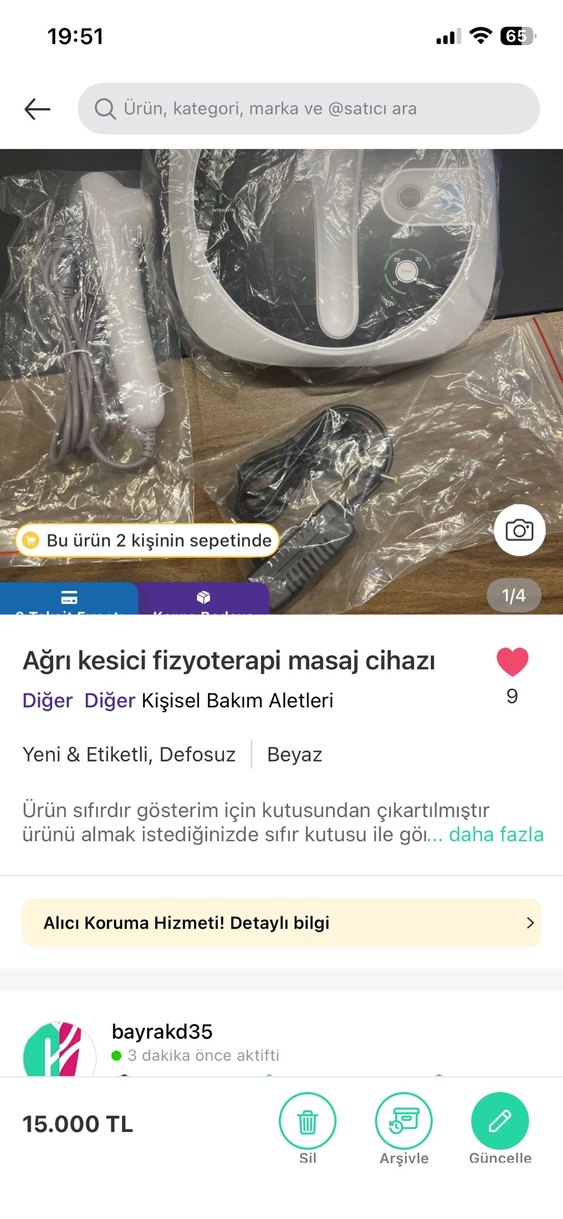 Ağrı kesici fizyoterapi masaj cihazı - Görsel 4