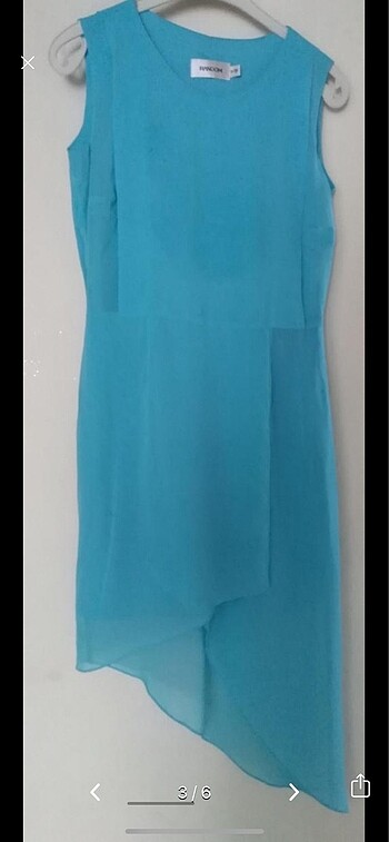 Kadın asimetrik kesim elbise ???? - Görsel 3