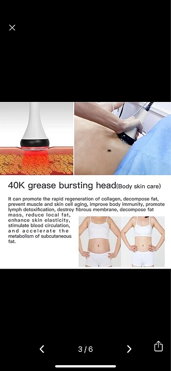 Zayıflama cihazı3+1 kavitasyon ve Rf - Görsel 3