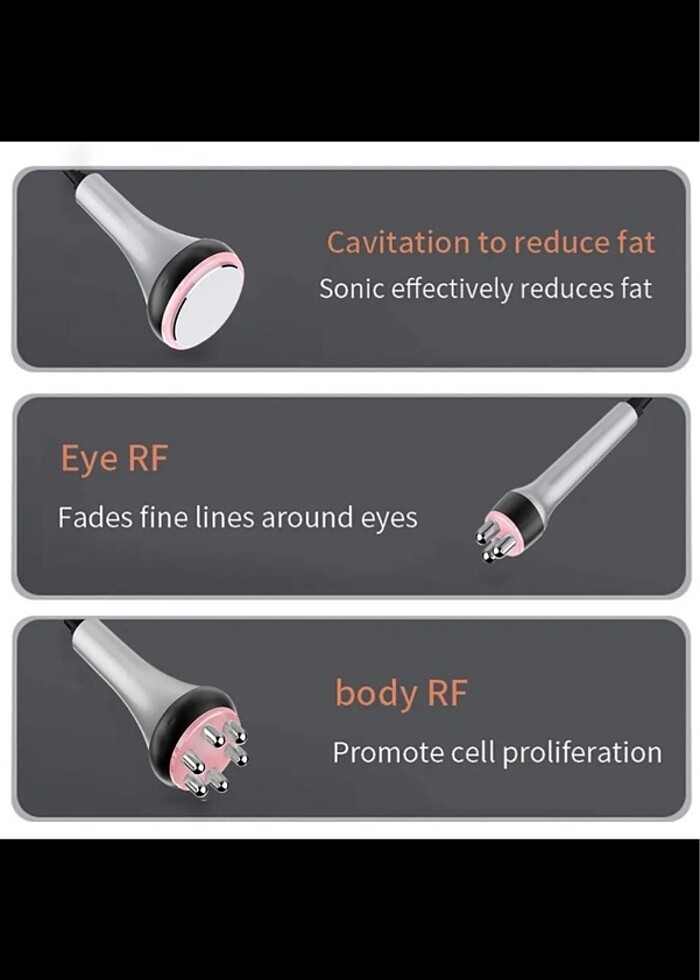 Zayıflama cihazı3+1 kavitasyon ve Rf - Görsel 2