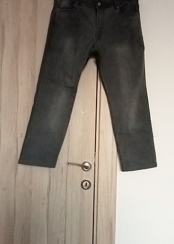 Gri füme renginde Regular Fit Erkek, esnek Pantolon