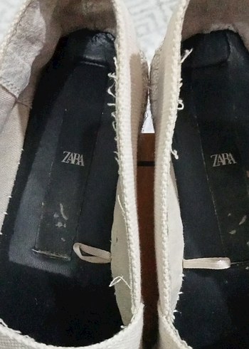 Zara Gri Beyaz Kadın Espadril