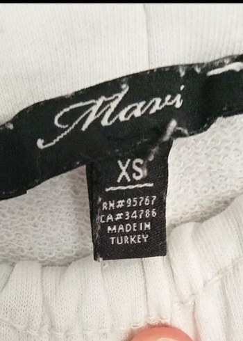 Beyaz Mini Rahat Kesim Kadın Eşofman Altı - Görsel 3