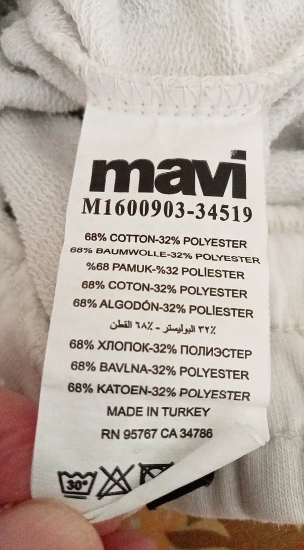 Beyaz Mini Rahat Kesim Kadın Eşofman Altı - Görsel 5