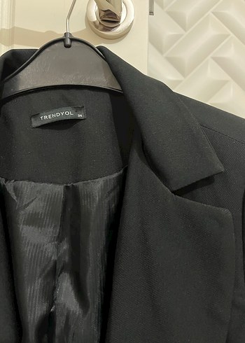 Düğmeli Siyah Kadın Blazer Ceket - Görsel 2