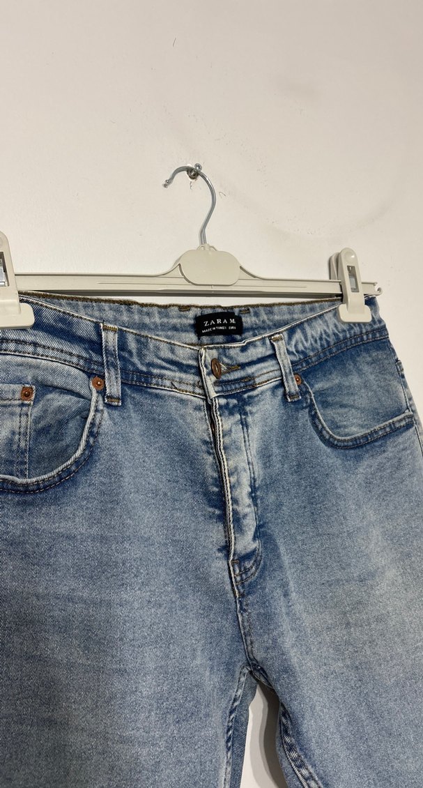 Erkek Mavi Regular Fit Denim Jean - Görsel 3