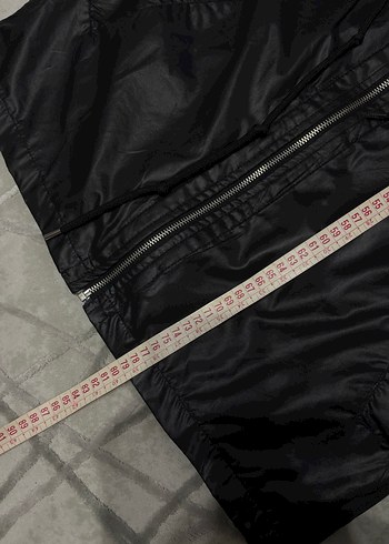 Kot Detaylı Siyah Belden Kemerli Ceket - Görsel 5