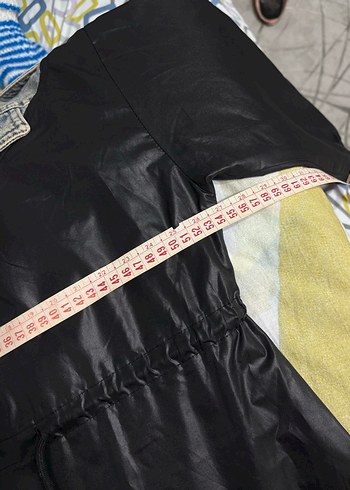 Kot Detaylı Siyah Belden Kemerli Ceket - Görsel 4