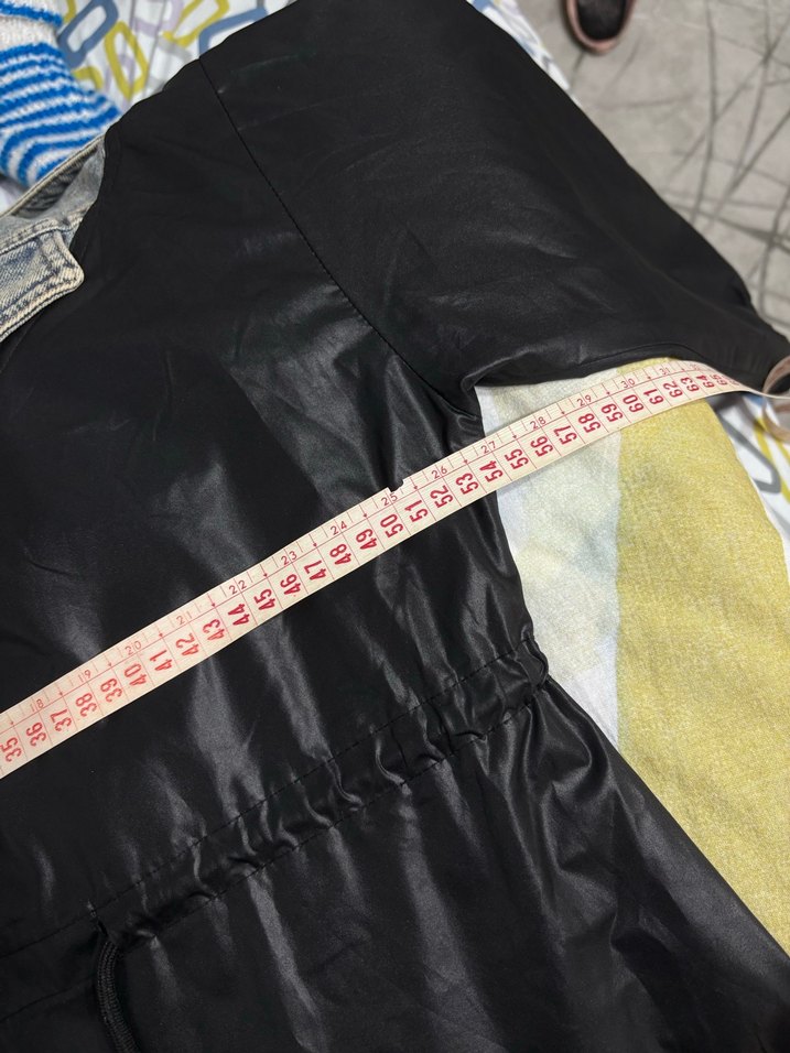 Kot Detaylı Siyah Belden Kemerli Ceket - Görsel 4