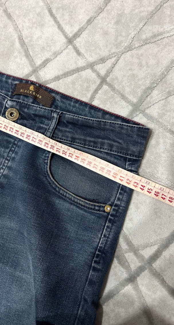 Erkek Lacivert Regular Fit Denim Jean - Görsel 3