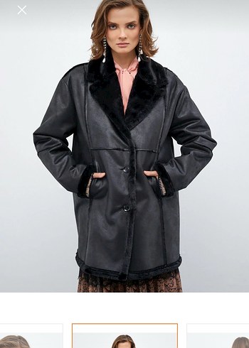 Siyah Kadın Kaban - Görsel 2