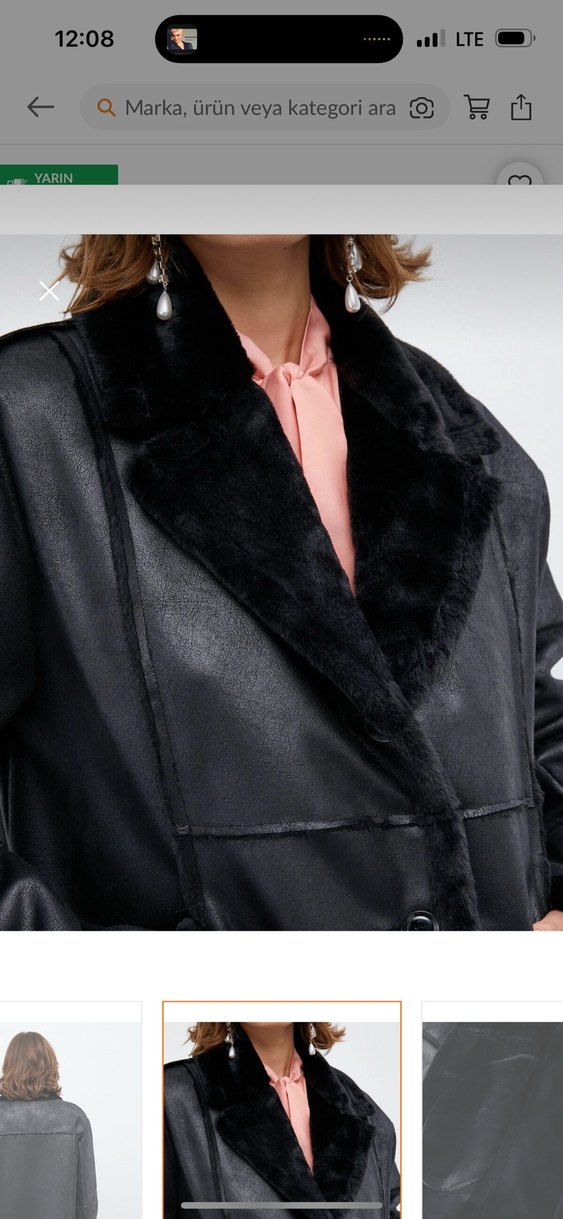 Siyah Kadın Kaban - Görsel 3