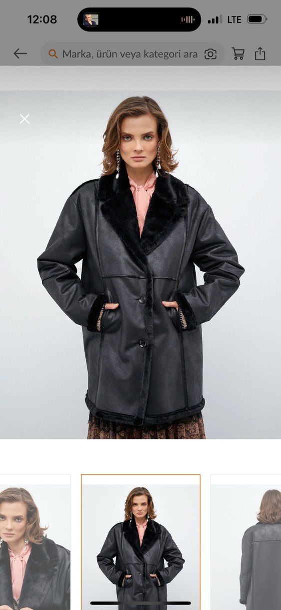 Siyah Kadın Kaban - Görsel 2