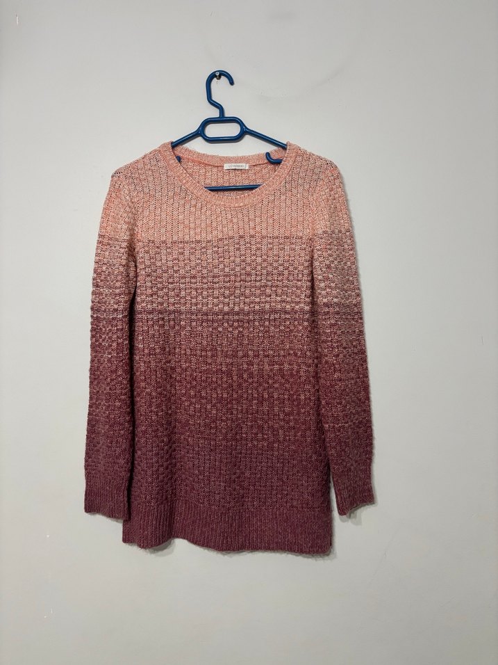 Kadın Pembe  Triko Uzun Kollu Kazak - Görsel 2