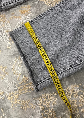 Gri Kadın Denim Midi Boy Rahat Kesim Pantolon - Görsel 6