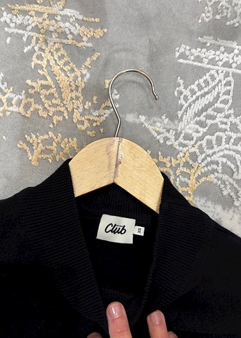 Siyah Yüksek Yaka Kadın Sweatshirt - Görsel 4