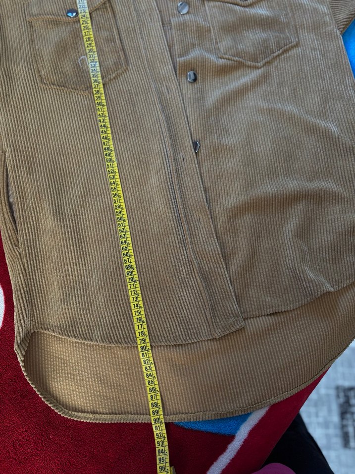 Kadın Kahverengi Süet Kadife Uzun Gömlek - Görsel 5