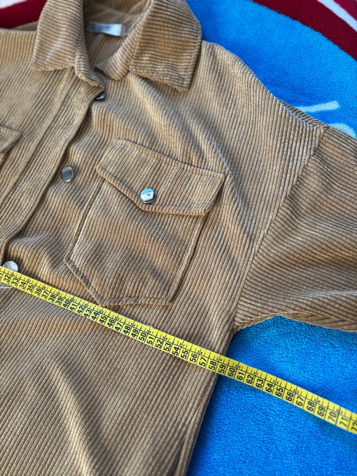 Kadın Kahverengi Süet Kadife Uzun Gömlek - Görsel 4