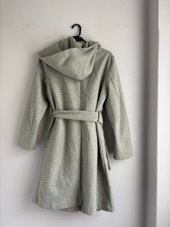 Zara Kuşaklı Mint Yeşili  Kaban - Görsel 3