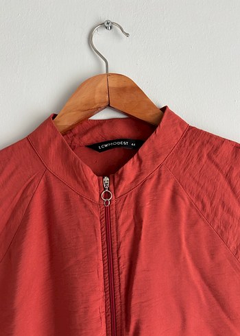 Kiremit Uzun Keten Ceket - Görsel 3