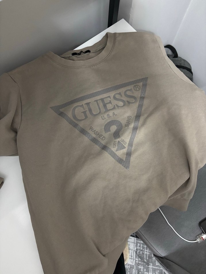 Gri Baskılı Kadın Sweatshirt - Görsel 2