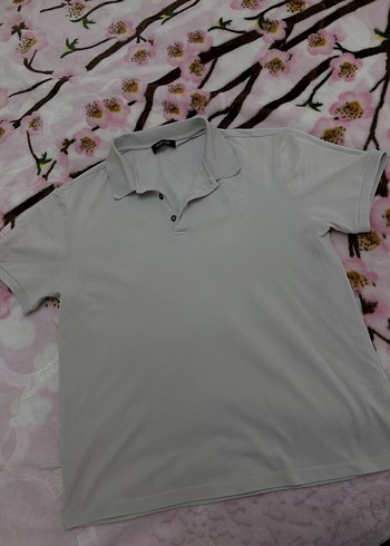 Massimo Dutti Acik Gri Polo Tisort