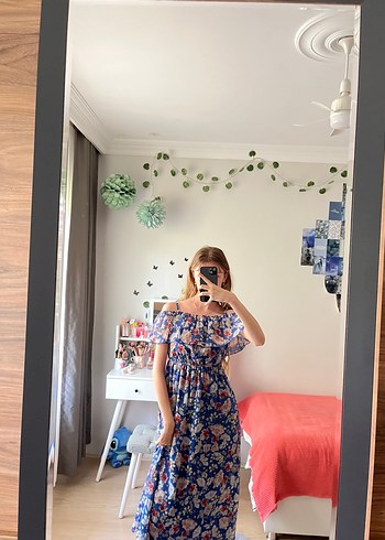 Mavi Midi Elbise