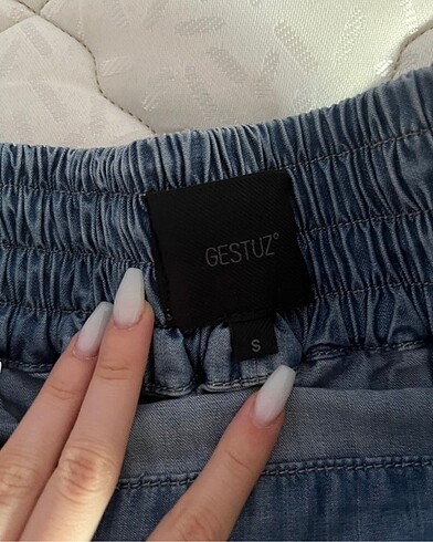 Sheinside Fırfırlı Kot Etek